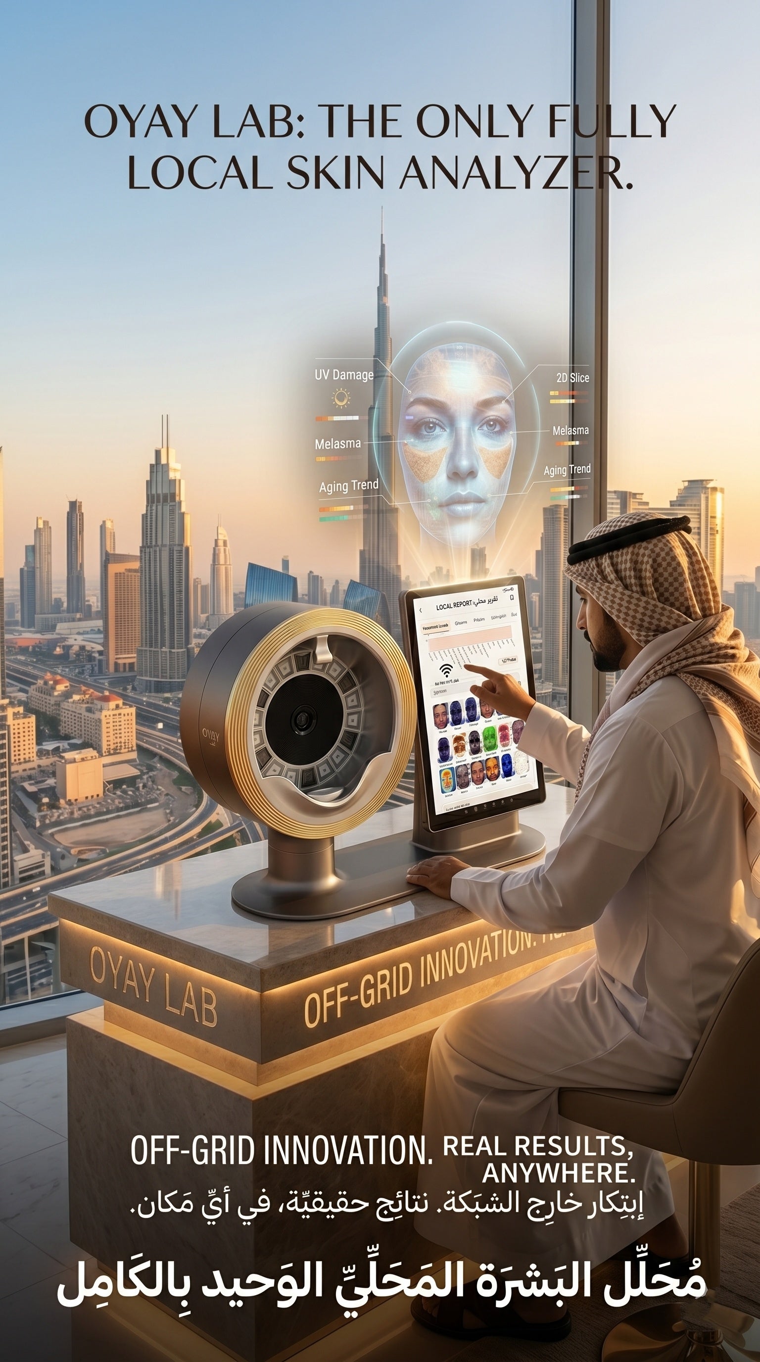 OYAY LAB M17 Smart AI Facial Skin Analyzer – The World’s Only 100% Offline, No-WiFi Professional Skin Diagnostics System for Elite Beauty Salons & Clinics