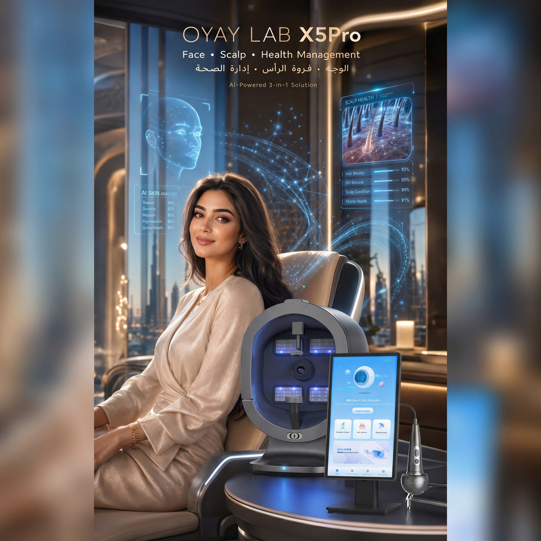 OYAY LAB X5Pro: The Ultimate 5-in-1 AI Face &amp; Scalp Health Management System