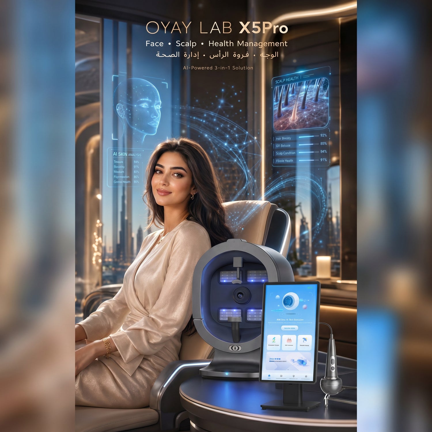 OYAY LAB X5Pro: The Ultimate 5-in-1 AI Face &amp; Scalp Health Management System