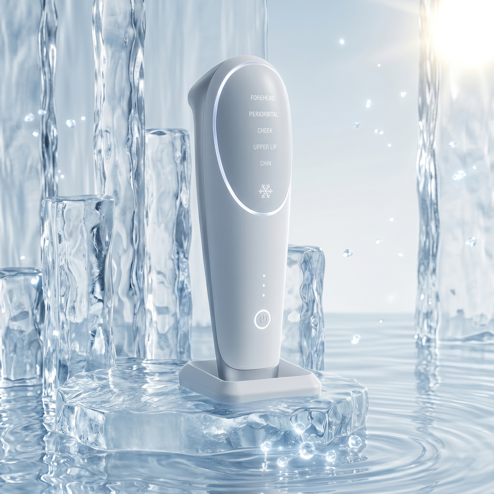 Iris Ice Plus 1450nm Fractional Laser Anti-Aging Device | Painless Ice-Crystal Cooling Technology | At-Home Collagen Stimulator &amp; Wrinkle Reducer | Non-Ablative, CE Certified